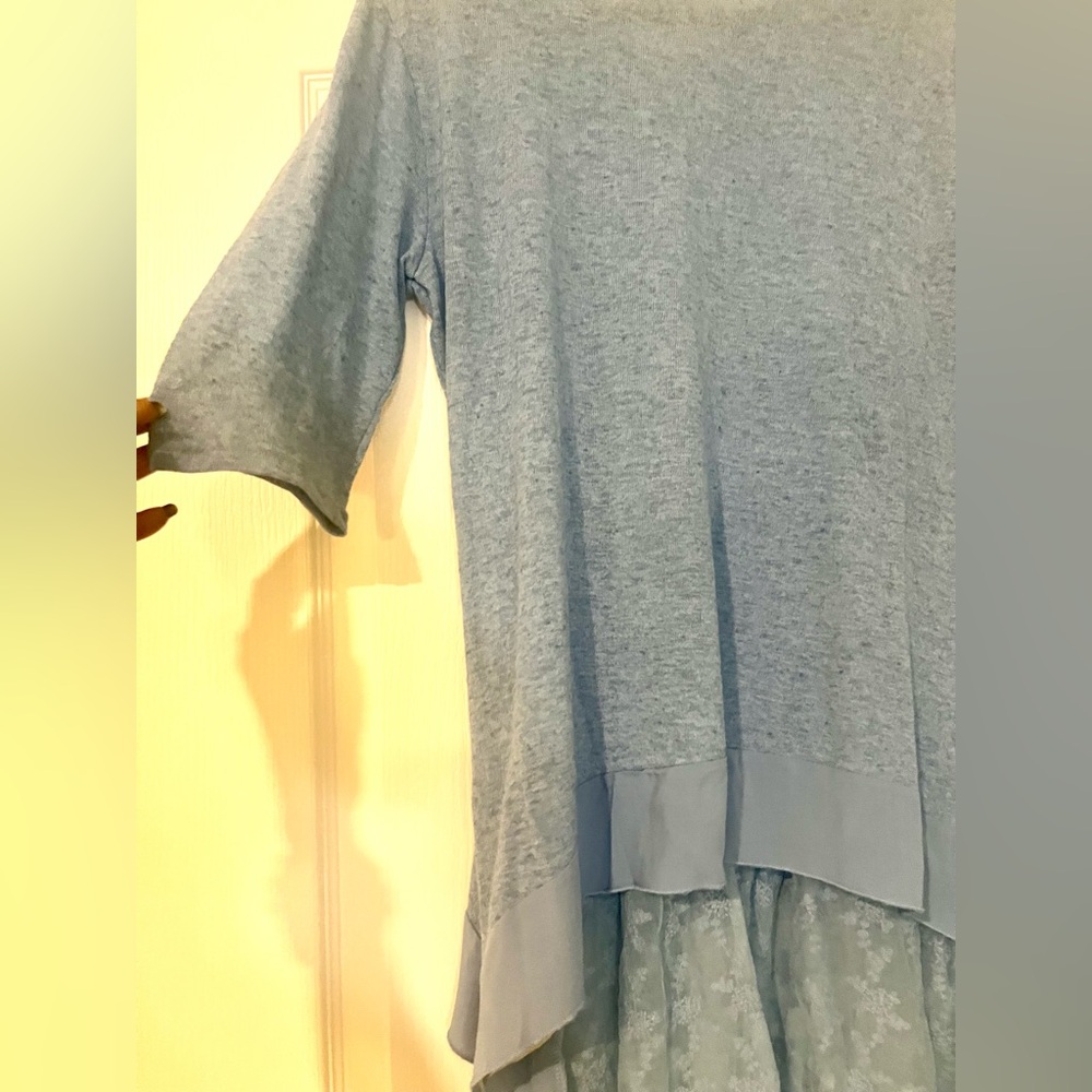 Ladies Baby Blue Layered Blouse #8